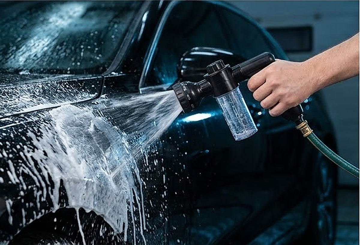 Aclarando el coche con la pistola